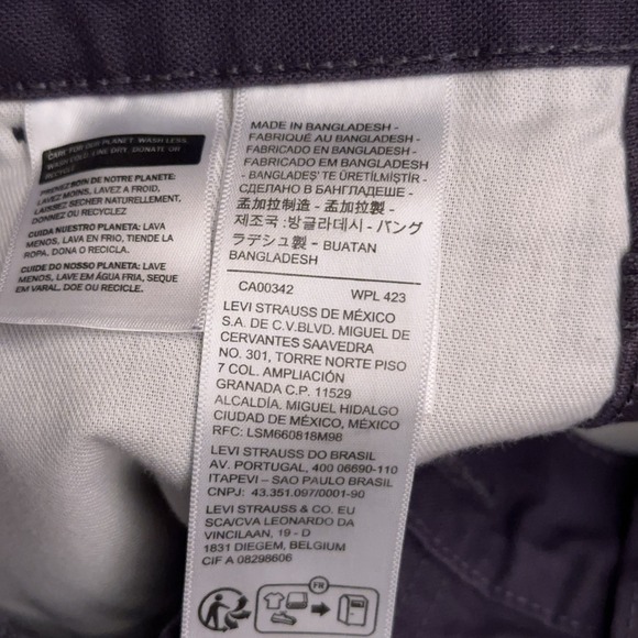 Levi's Skateboarding Cropped Carpenter Jeans Mens 29x27 Purple Ankle Relaxed Y2K - Picture 4 of 12